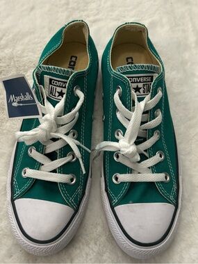 Converse Green Low Top Canvas Sneakers